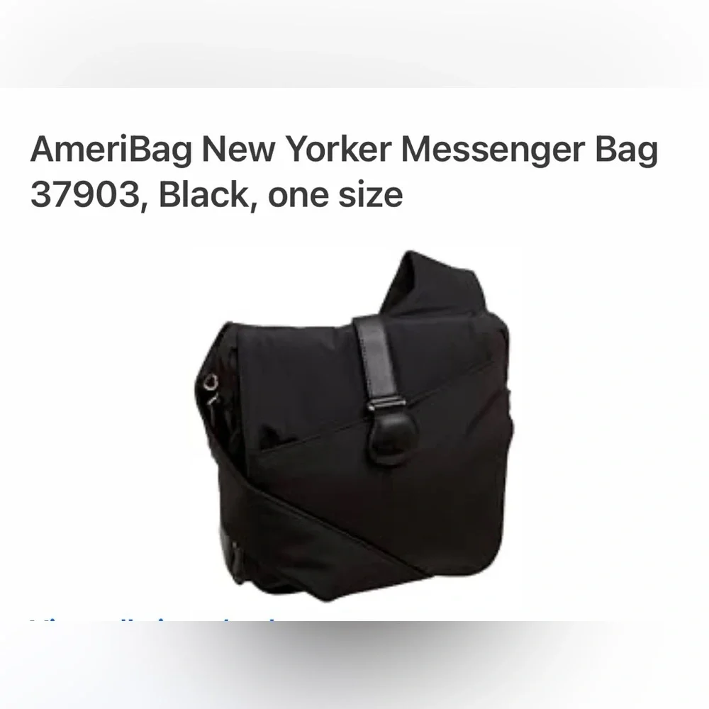 NWOT Ameribag Black Men's Messenger Bag
